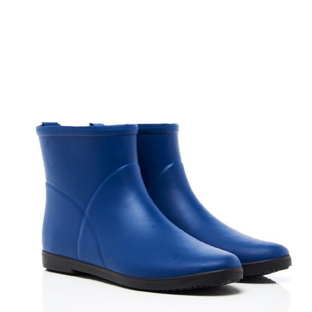 Alice + Whittles Minimalist Navy Ankle Rain Boot